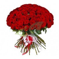Роскошный букет из 151 красной розы